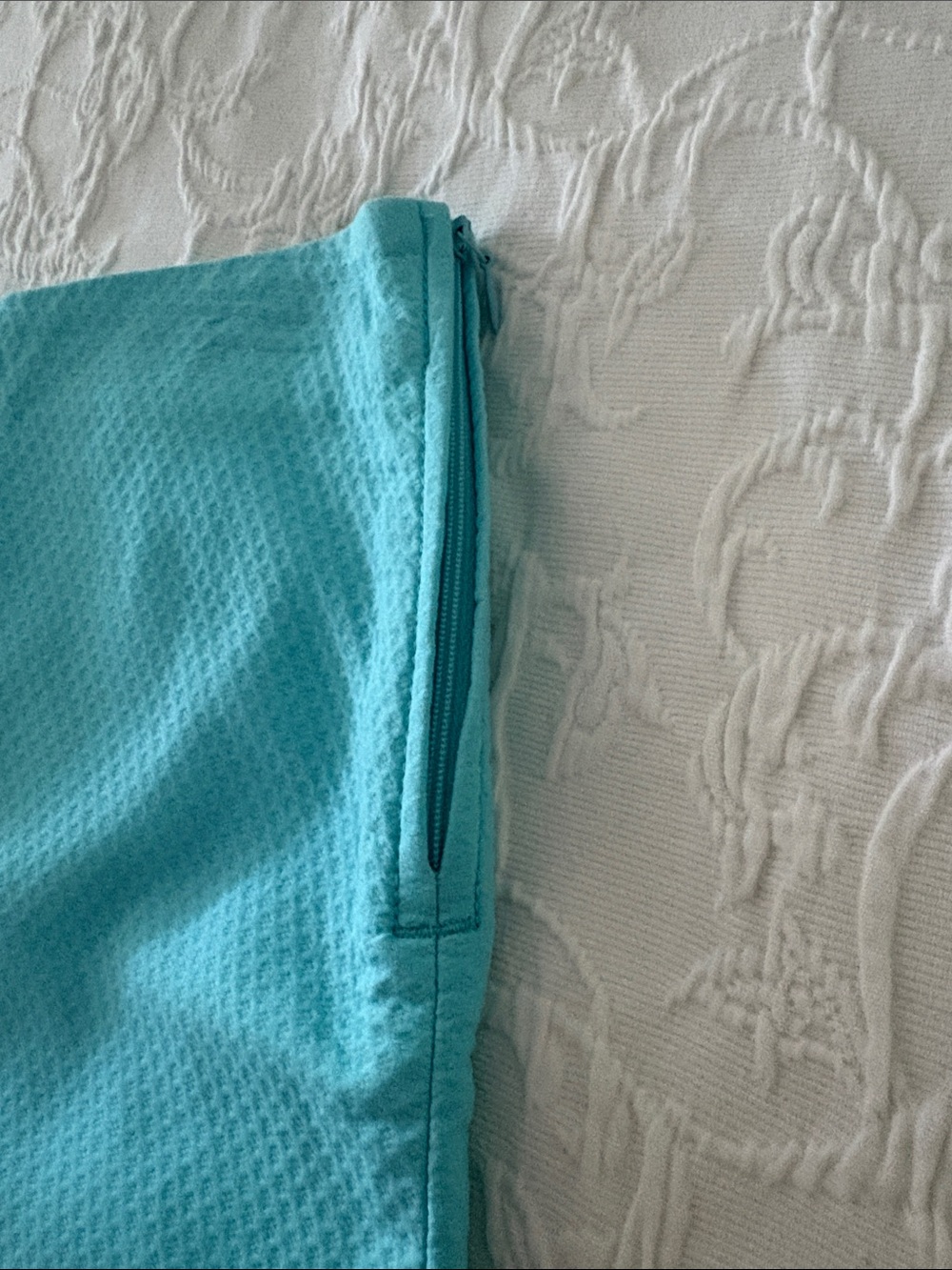Lilly Pulitzer Turquoise Scalloped-Hem Button Front Skort - Picture 3 of 6